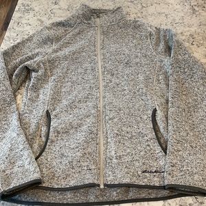 Eddie Bauer Grey Fleece Zip Up